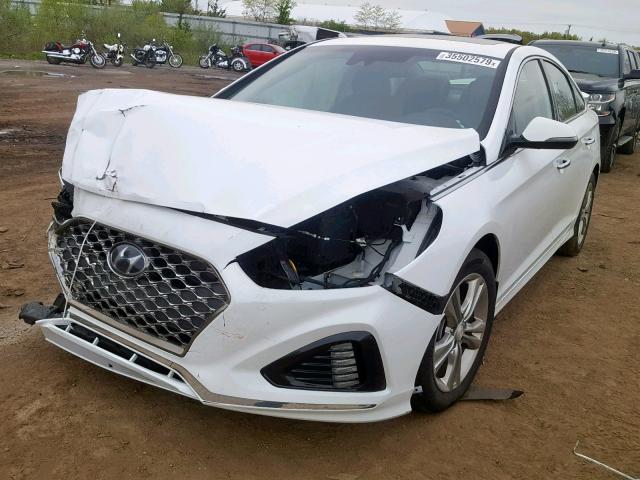 5NPE34AF7JH722724 - 2018 HYUNDAI SONATA SPO WHITE photo 2