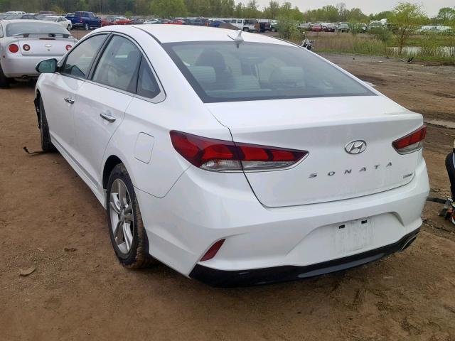 5NPE34AF7JH722724 - 2018 HYUNDAI SONATA SPO WHITE photo 3