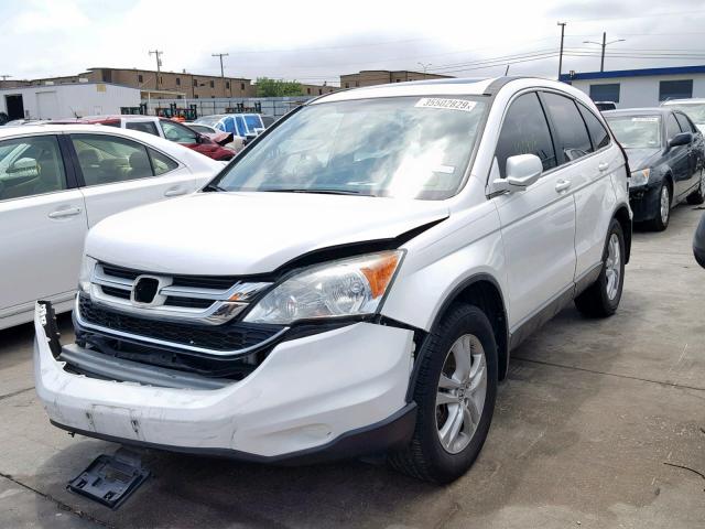 5J6RE3H76BL058671 - 2011 HONDA CR-V EXL WHITE photo 2