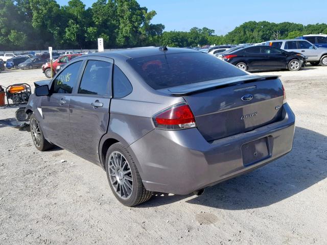 1FAHP3GN1BW124737 - 2011 FORD FOCUS SES GRAY photo 3