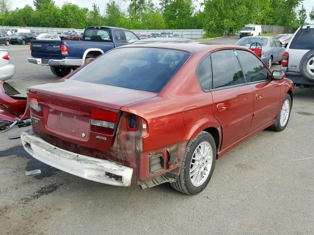 4S3BE635937201475 - 2003 SUBARU LEGACY L RED photo 4