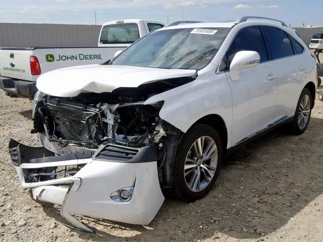 2T2BC1BA8FC005856 - 2015 LEXUS RX 450H WHITE photo 2