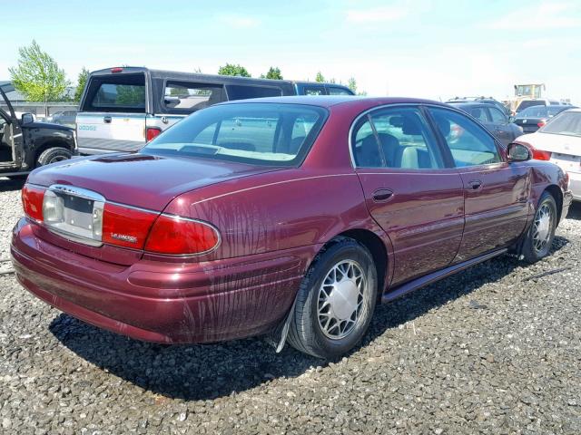 1G4HP52K434190856 - 2003 BUICK LESABRE CU MAROON photo 4