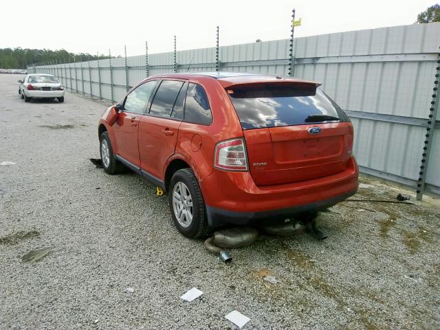 2FMDK38C97BB41116 - 2007 FORD EDGE SEL ORANGE photo 3