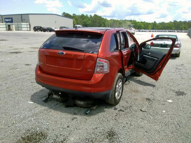 2FMDK38C97BB41116 - 2007 FORD EDGE SEL ORANGE photo 4