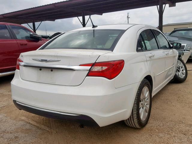 1C3CCBAB3DN604610 - 2013 CHRYSLER 200 LX WHITE photo 4