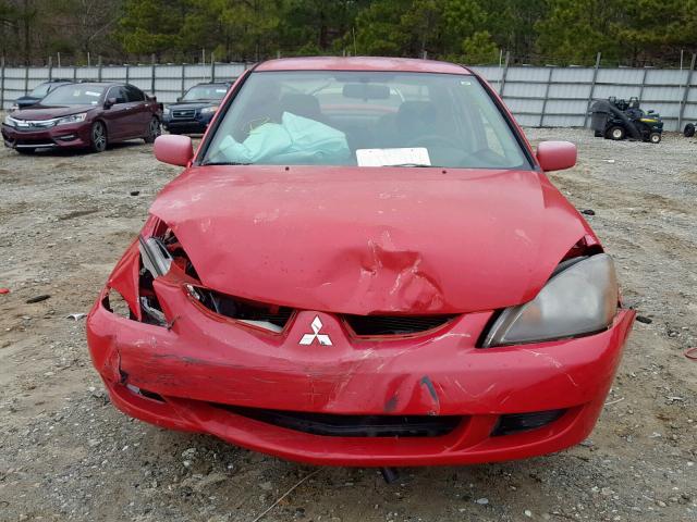 JA3AJ86E05U011159 - 2005 MITSUBISHI LANCER OZ RED photo 9