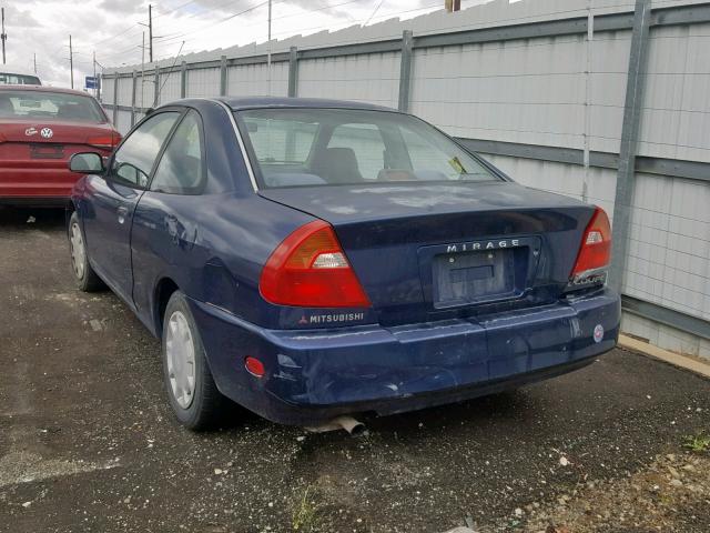 JA3AY11A11U033740 - 2001 MITSUBISHI MIRAGE DE BLUE photo 3