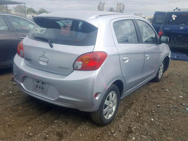 ML32A3HJ6EH003436 - 2014 MITSUBISHI MIRAGE DE SILVER photo 4