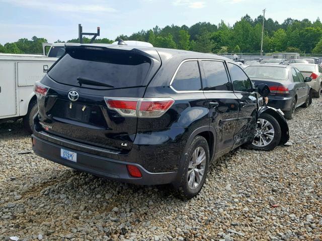 5TDZKRFH3GS169732 - 2016 TOYOTA HIGHLANDER BLACK photo 4