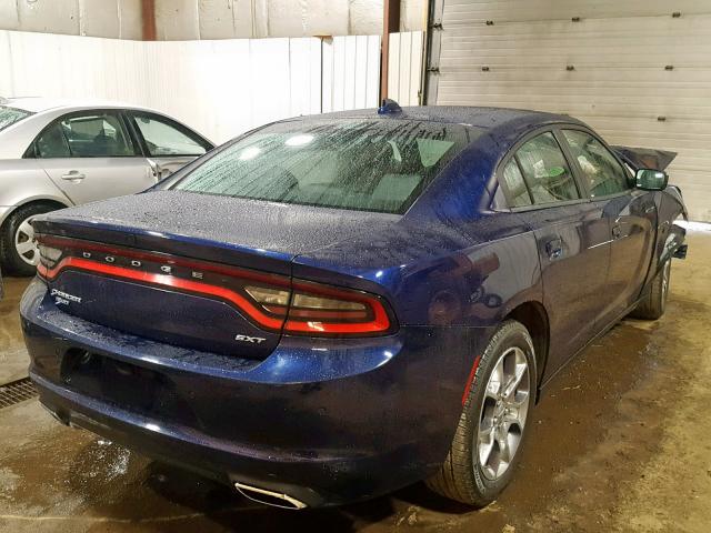 2C3CDXJG0GH341477 - 2016 DODGE CHARGER SX BLUE photo 4