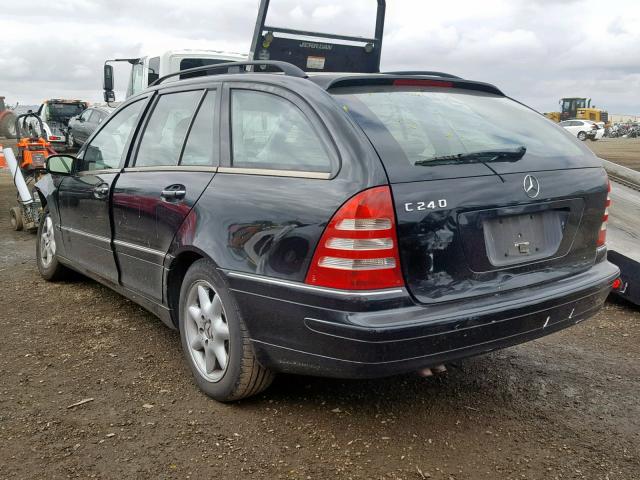 WDBRH61J13F335276 - 2003 MERCEDES-BENZ C 240 SPOR BLACK photo 3