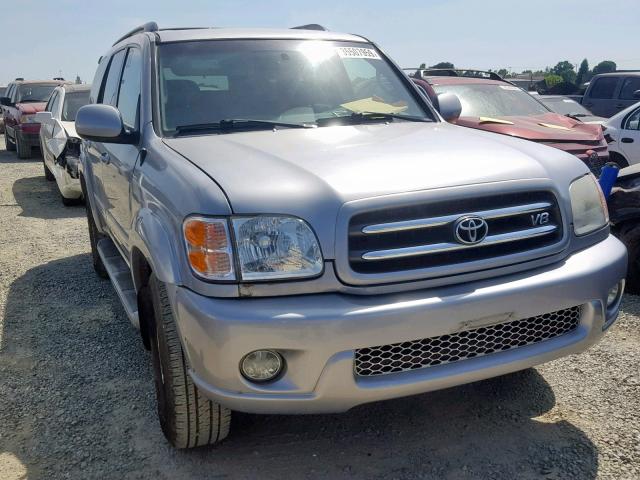 5TDBT48A72S116588 - 2002 TOYOTA SEQUOIA LI SILVER photo 1