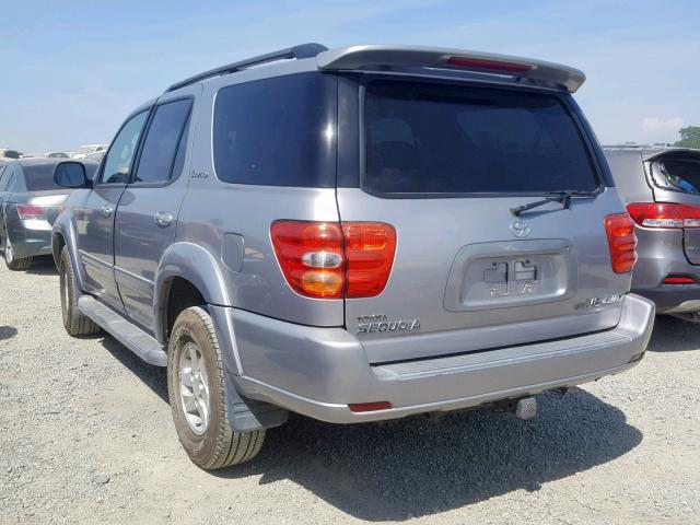 5TDBT48A72S116588 - 2002 TOYOTA SEQUOIA LI SILVER photo 3