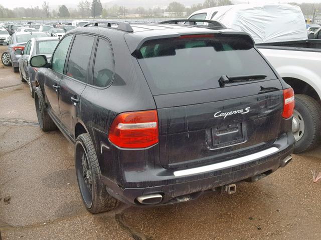 WP1AB29P28LA41975 - 2008 PORSCHE CAYENNE S BLACK photo 3