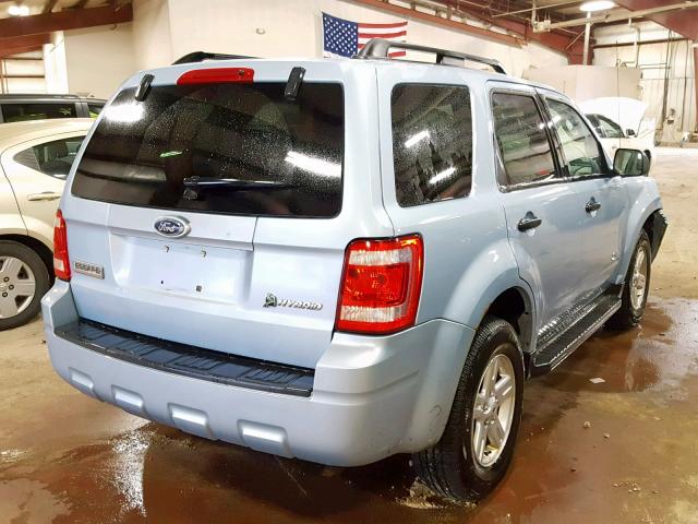 1FMCU49349KC01869 - 2009 FORD ESCAPE HYB BLUE photo 4