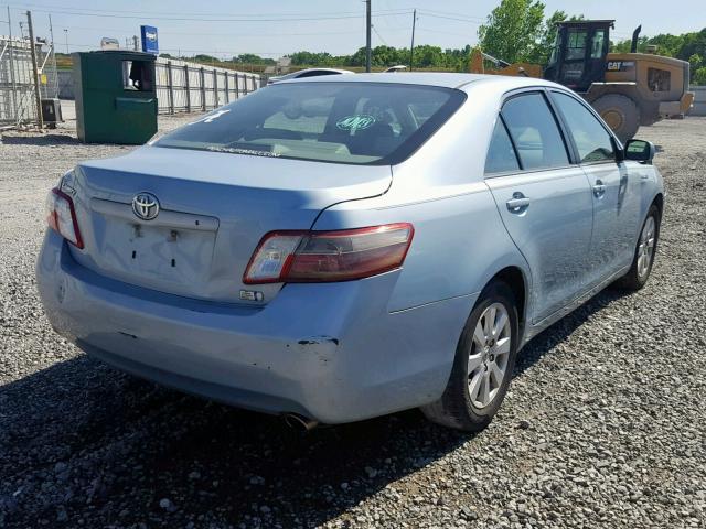 4T1BB46K99U063067 - 2009 TOYOTA CAMRY HYBR BLUE photo 4