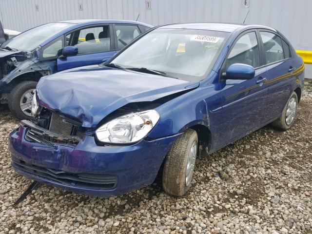 KMHCN4AC5AU448299 - 2010 HYUNDAI ACCENT GLS BLUE photo 2