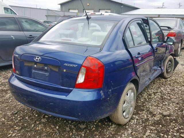 KMHCN4AC5AU448299 - 2010 HYUNDAI ACCENT GLS BLUE photo 4