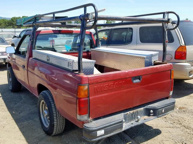 1N6SD11S0RC413516 - 1994 NISSAN TRUCK BASE RED photo 3