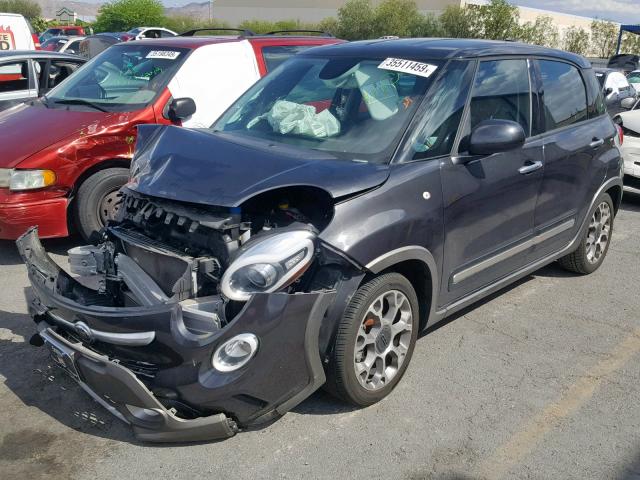 ZFBCFADH5EZ008134 - 2014 FIAT 500L TREKK CHARCOAL photo 2