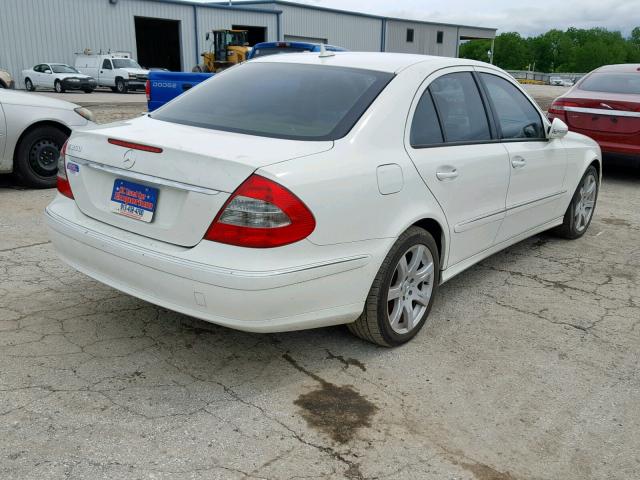 WDBUF56X87B137251 - 2007 MERCEDES-BENZ E 350 WHITE photo 4