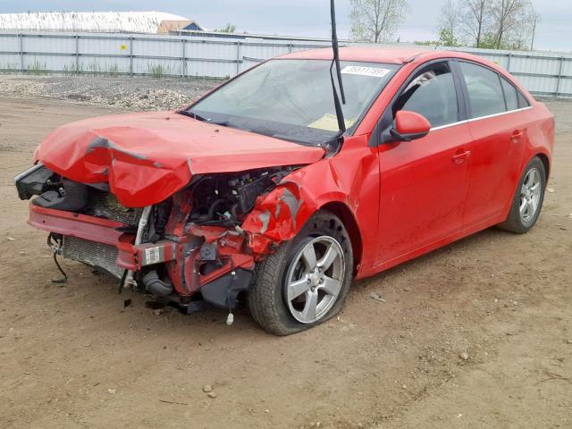 1G1PC5SB9F7280673 - 2015 CHEVROLET CRUZE LT RED photo 2