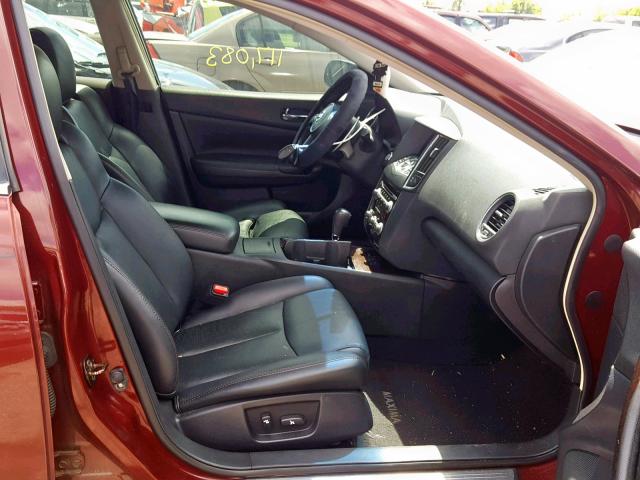 1N4AA5AP7AC848697 - 2010 NISSAN MAXIMA S BURGUNDY photo 5