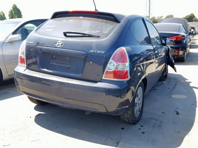 KMHCM3AC8BU197311 - 2011 HYUNDAI ACCENT GL BLACK photo 4