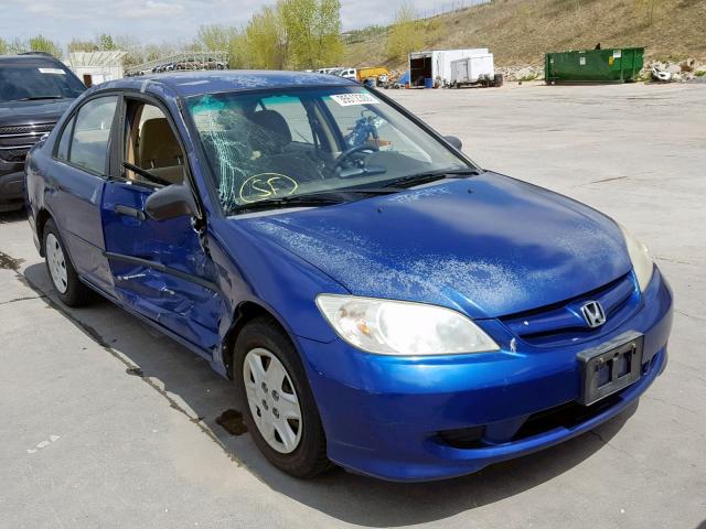 2HGES16375H618198 - 2005 HONDA CIVIC DX V BLUE photo 1