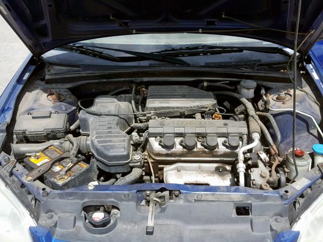 2HGES16375H618198 - 2005 HONDA CIVIC DX V BLUE photo 7