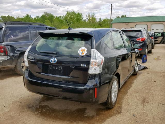 JTDZN3EU6C3154916 - 2012 TOYOTA PRIUS V BLACK photo 4