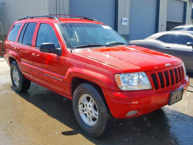 1J4GW68N8XC544913 - 1999 JEEP GRAND CHER RED photo 1