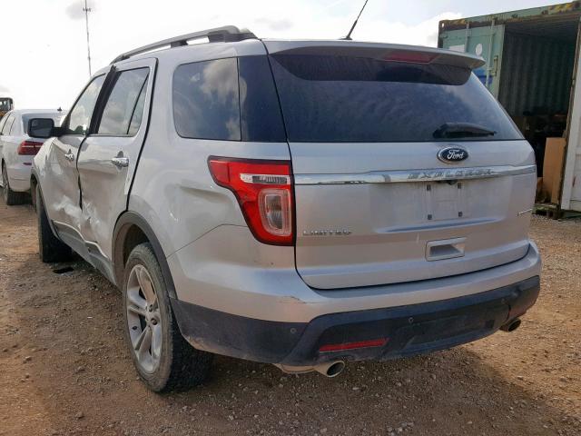 1FM5K7F81FGA05175 - 2015 FORD EXPLORER L SILVER photo 3