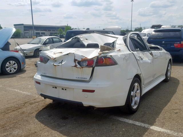 JA32U2FU2BU030128 - 2011 MITSUBISHI LANCER ES/ WHITE photo 4