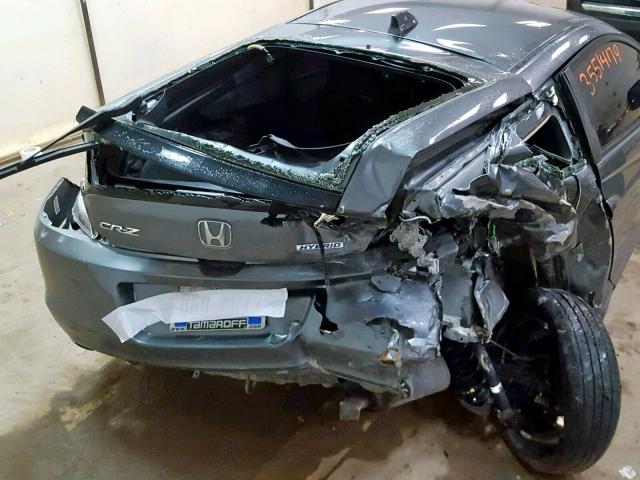 JHMZF1C42FS000748 - 2015 HONDA CR-Z GRAY photo 9