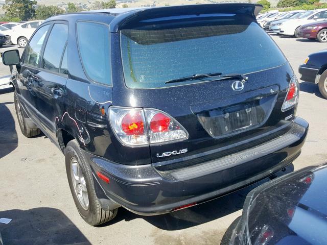 JTJGF10U610106411 - 2001 LEXUS RX 300 BLACK photo 3