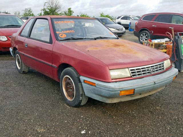 1P3XP24DXMN621855 - 1991 PLYMOUTH SUNDANCE A MAROON photo 1