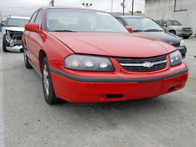 2G1WF55E559352278 - 2005 CHEVROLET IMPALA RED photo 1