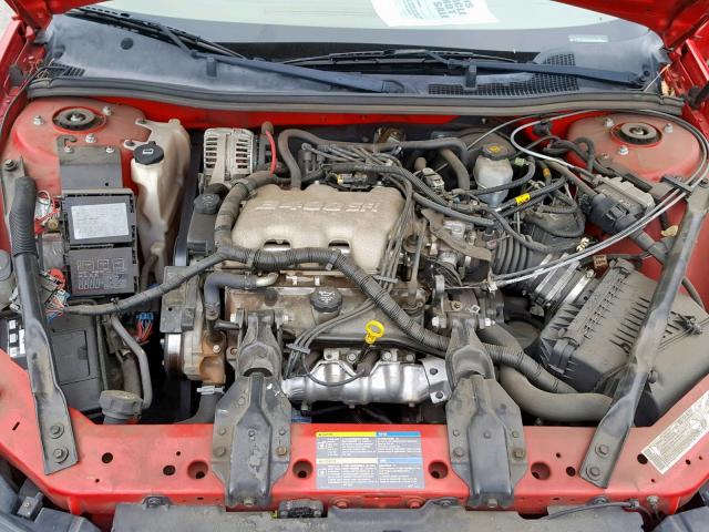 2G1WF55E559352278 - 2005 CHEVROLET IMPALA RED photo 7