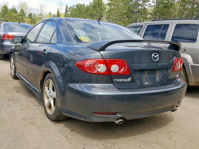 1YVFP80D545N47663 - 2004 MAZDA 6 S CHARCOAL photo 3