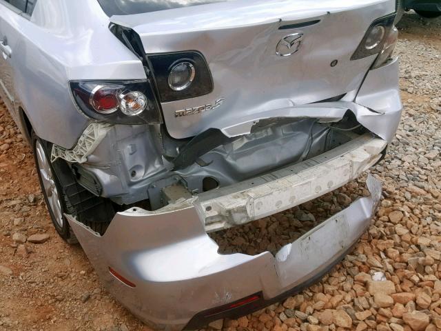 JM1BK323581848800 - 2008 MAZDA 3 S SILVER photo 9