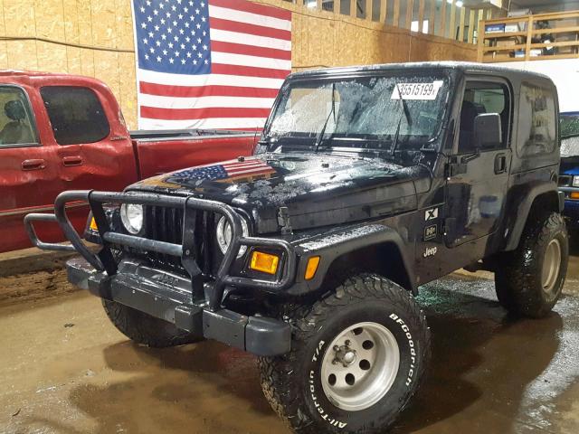 1J4FA39S12P711790 - 2002 JEEP WRANGLER / BLACK photo 2