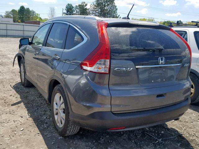 2HKRM4H71DH622376 - 2013 HONDA CR-V EXL GRAY photo 3