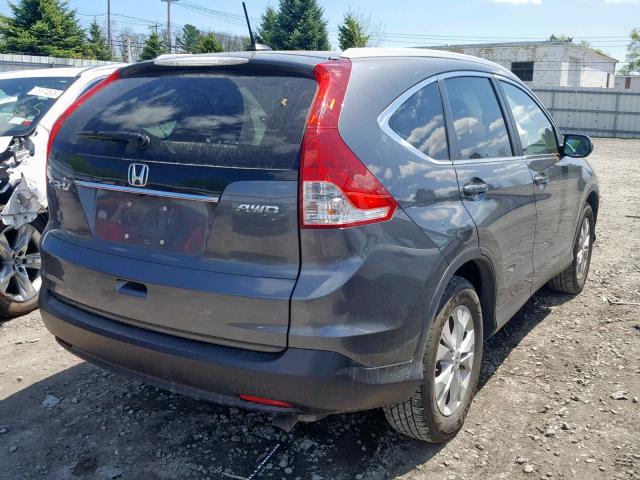 2HKRM4H71DH622376 - 2013 HONDA CR-V EXL GRAY photo 4