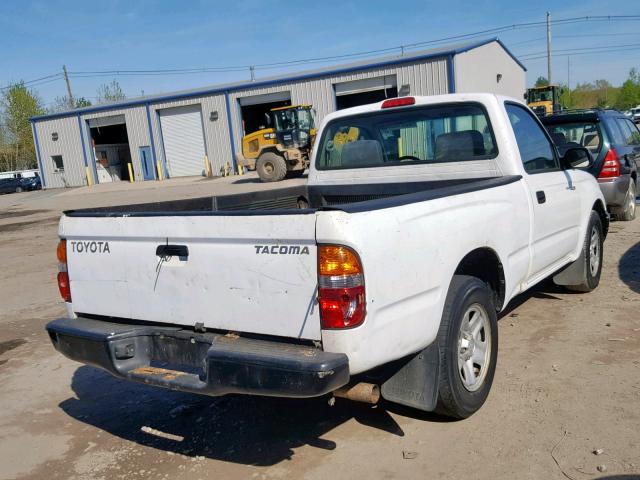 5TENL42N14Z395177 - 2004 TOYOTA TACOMA WHITE photo 4