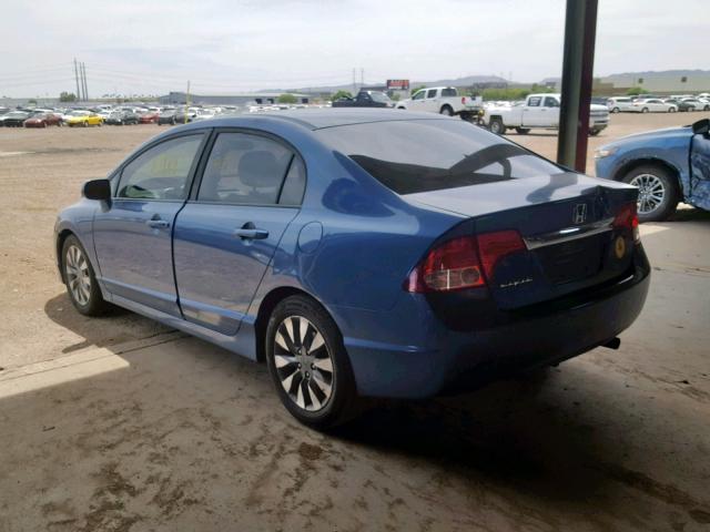 19XFA1F89AE045411 - 2010 HONDA CIVIC EX BLUE photo 3