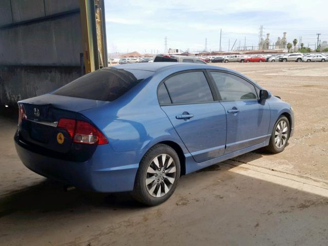 19XFA1F89AE045411 - 2010 HONDA CIVIC EX BLUE photo 4