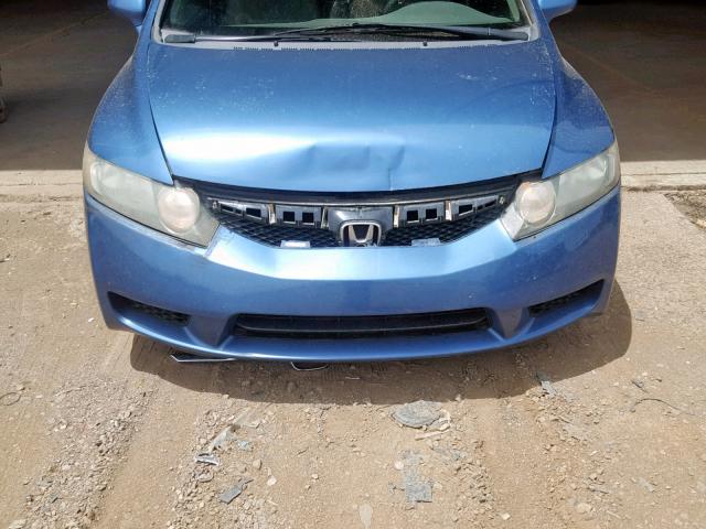 19XFA1F89AE045411 - 2010 HONDA CIVIC EX BLUE photo 9