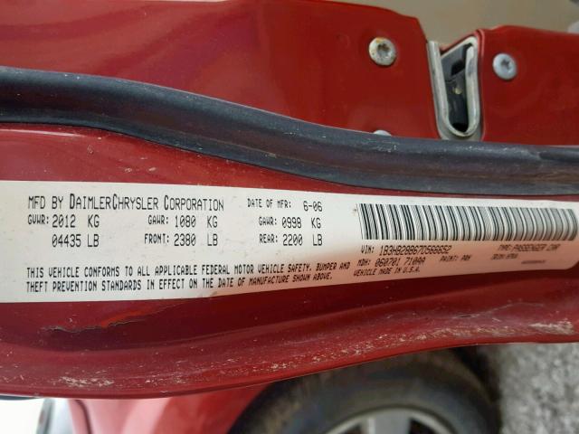 1B3HB28B67D566652 - 2007 DODGE CALIBER RED photo 10